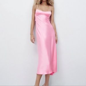Pink Zara Satin Dress